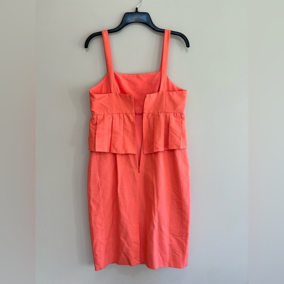 NWT J. Crew Strappy Peplum Party Dress in Cotton Silk Faille, Coral, 4 - Picture 5 of 11